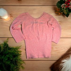 Bebe logo sweater fuchsia women's xl